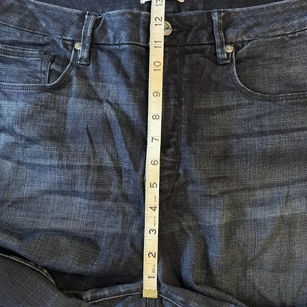 Good American Womens 16 Good Legs High Rise Crop Stretch Denim Blue Jeans‎